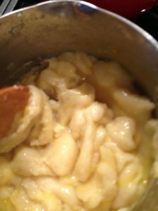 Pate a Choux - egg just added