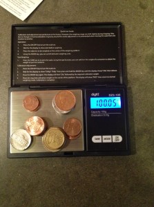 after calibration - I changed out the nickels - and what do you know, they were different. sigh