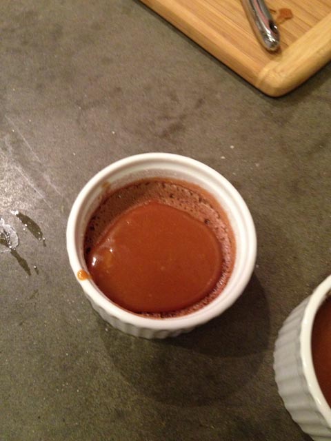 Chocolate Pots de Creme - with caramel