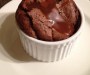 Chocolate Souffle with Caramel