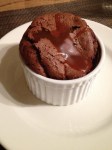 Chocolate Souffle with Caramel