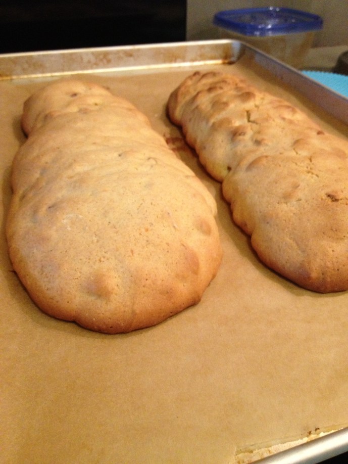 Biscotti pre slicing