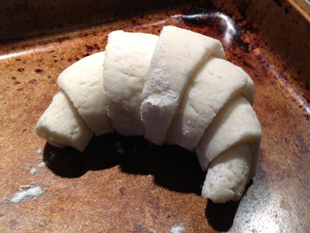 Rolled Croissant dough